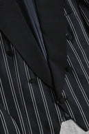 monotone stripe spencer jacket