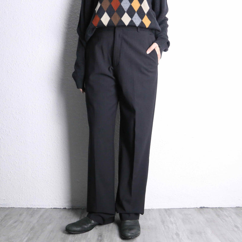 black red pinstripe trousers