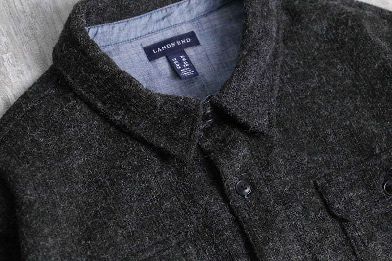 “LAND’S END” melange poly acryl shirt