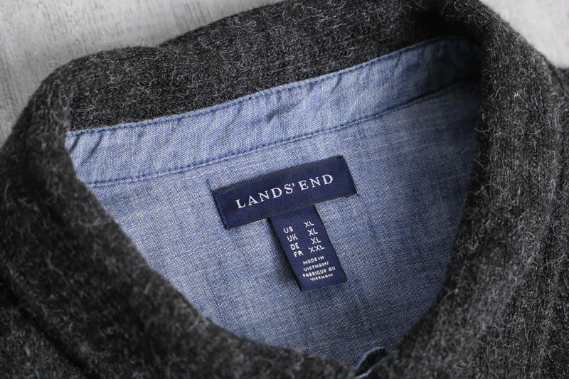 “LAND’S END” melange poly acryl shirt