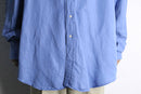 “Ralph Lauren BLAKE” sax blue silk linen shirt