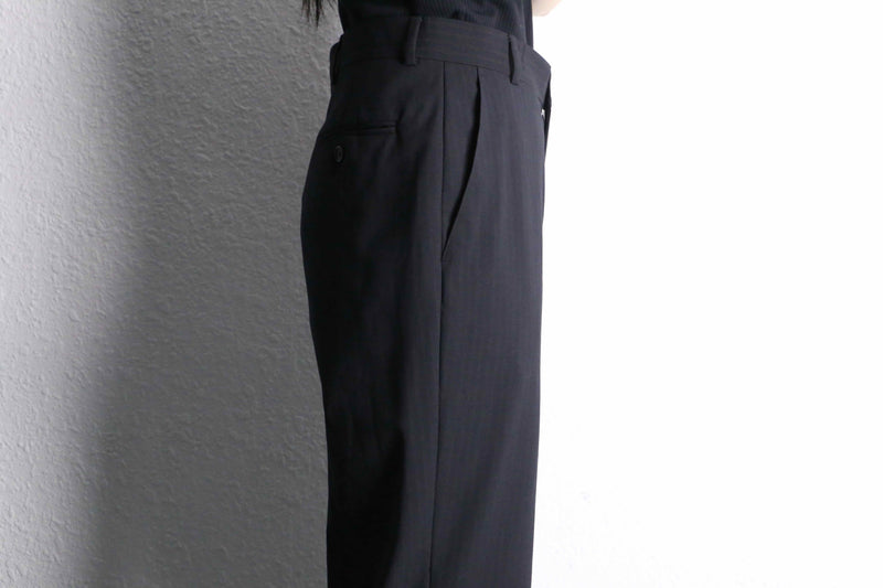 black red pinstripe trousers