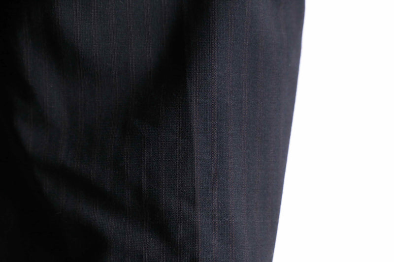 black red pinstripe trousers