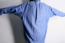 “Ralph Lauren BLAKE” sax blue silk linen shirt