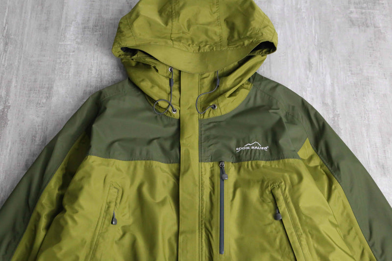 "Eddie Bauer" khaki green color nylon jacket