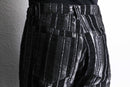 silver switch pile stripe straight pants
