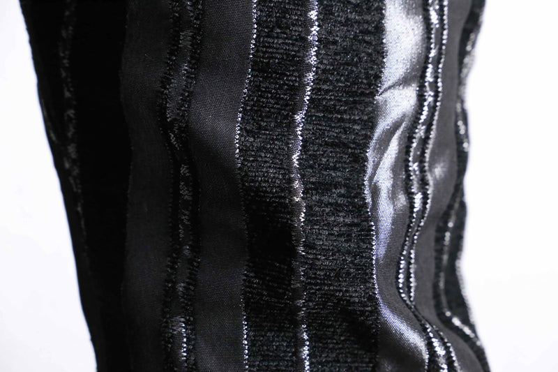 silver switch pile stripe straight pants