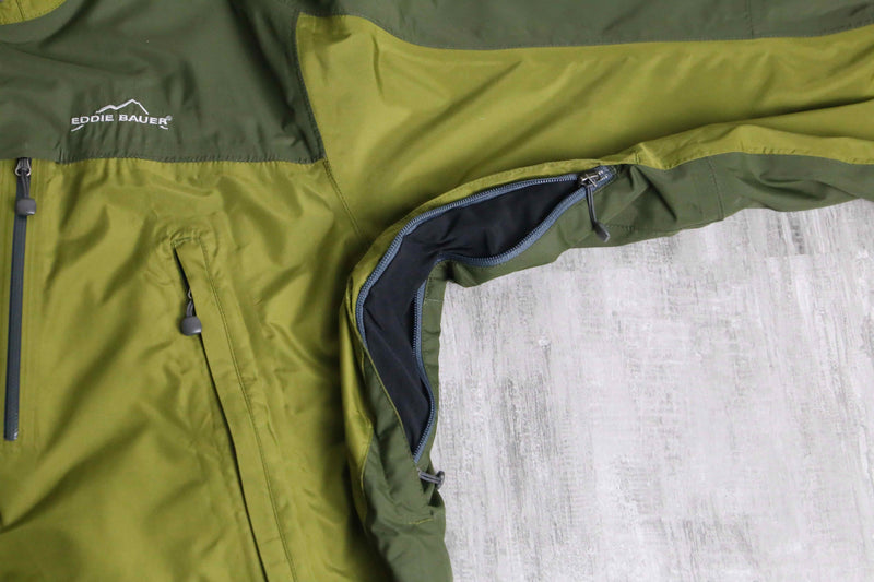 "Eddie Bauer" khaki green color nylon jacket