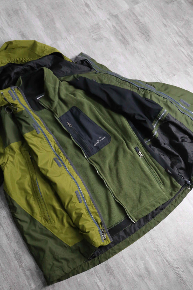 "Eddie Bauer" khaki green color nylon jacket