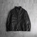 1990-00s lambskin stand collar leather jacket