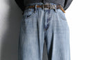 fade indigo wide buggy denim pants