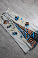 ''Re:make'' rug docking wide denim pants
