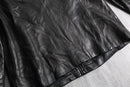 1990-00s lambskin stand collar leather jacket