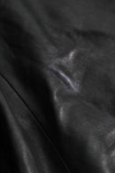1990-00s lambskin stand collar leather jacket