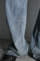 fade indigo wide buggy denim pants