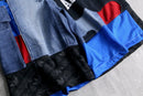 "Re:make" patchwork design half denim pants