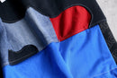 "Re:make" patchwork design half denim pants