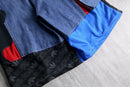 "Re:make" patchwork design half denim pants