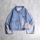 "Re:make" asymmetry design denim jacket