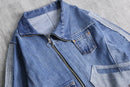 "Re:make" asymmetry design denim jacket