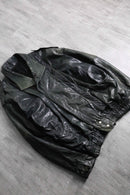 dark green doe leather jacket