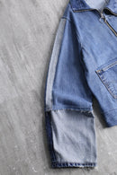 "Re:make" asymmetry design denim jacket