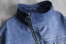 "Re:make" asymmetry design denim jacket