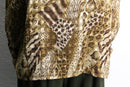 animal pattern open collar shirt