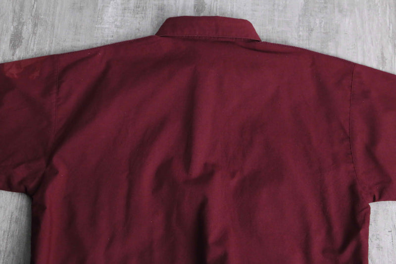 wine red knit switch design S/S polo