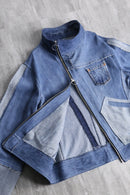 "Re:make" asymmetry design denim jacket