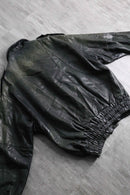 dark green doe leather jacket