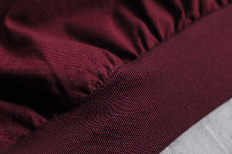 wine red knit switch design S/S polo