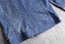 "Re:make" asymmetry design denim jacket