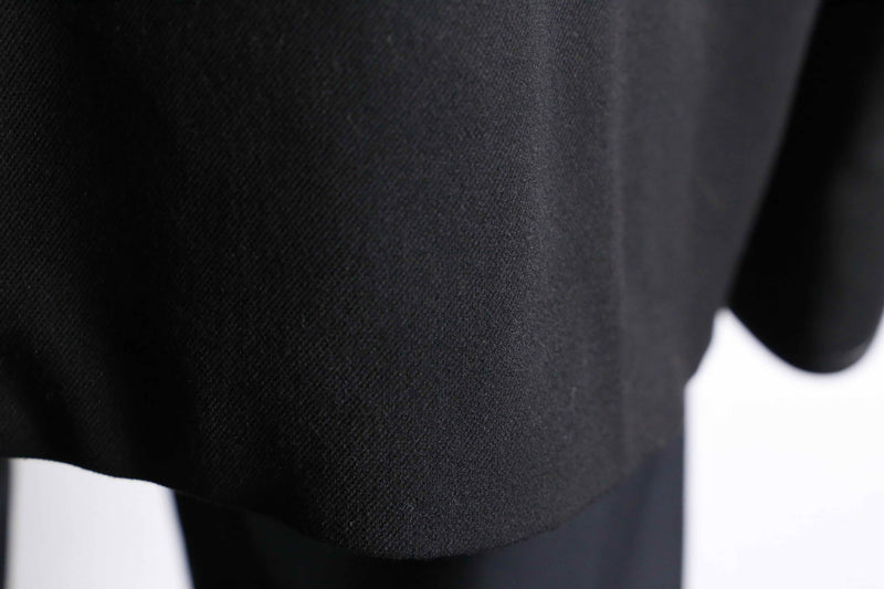 black leather switch stripe zip up jacket