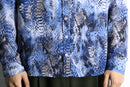 blue python pattern drape shirt
