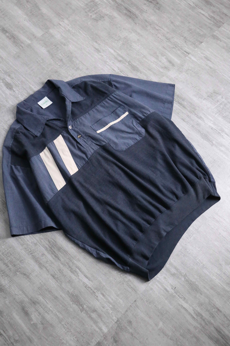 2-tone line design S/S polo