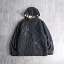 "Re:make" leather rosary duck jacket