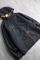 "Re:make" leather rosary duck jacket