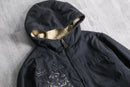 "Re:make" leather rosary duck jacket