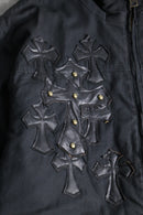 "Re:make" leather rosary duck jacket