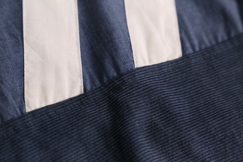 2-tone line design S/S polo