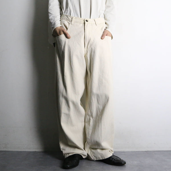 "INTERSTATE" white wide denim