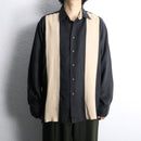 two tone linen L/S shirt