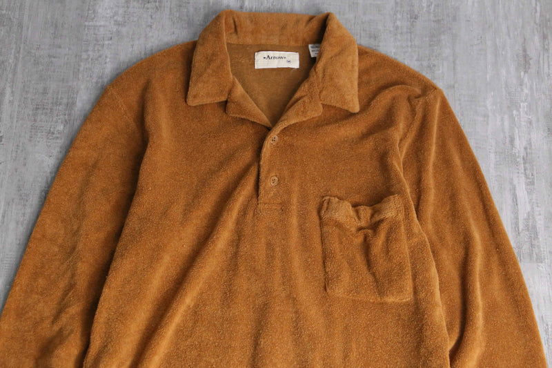 80’s “Arrow” brown pile L/S polo