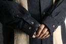 two tone linen L/S shirt