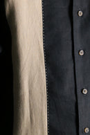 two tone linen L/S shirt
