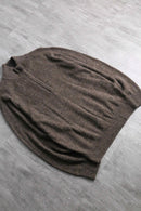 alpaca half-zip knit sweater