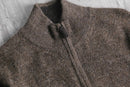 alpaca half-zip knit sweater