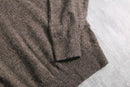 alpaca half-zip knit sweater