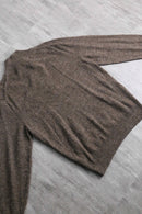 alpaca half-zip knit sweater
